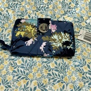 Vera Bradley Blue Floral Quilted Wallet